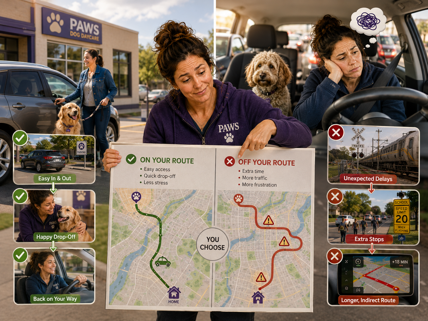 PAWS operator contrasts thousands of dogs in a broad city estimate with a much smaller group of qualified daycare customers.