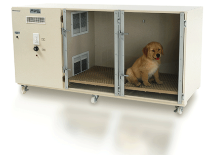 Cabinet box grooming dryer example for professional dog grooming drying workflow.
