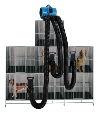 Single cage dryer example for front-mounted cage drying.