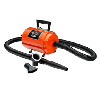 Force grooming dryer example used for tub-side water removal in a professional dog grooming room.