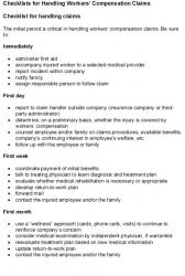 Workers Compensation Checklist Page 1 of 7